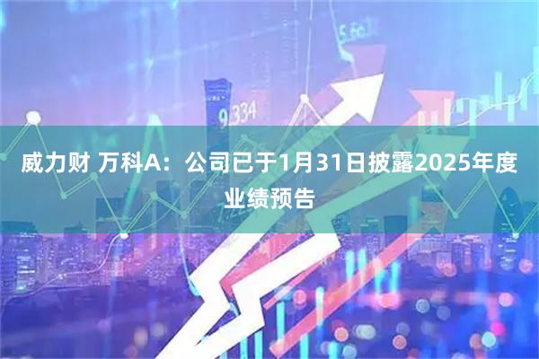 威力财 万科A：公司已于1月31日披露2025年度业绩预告