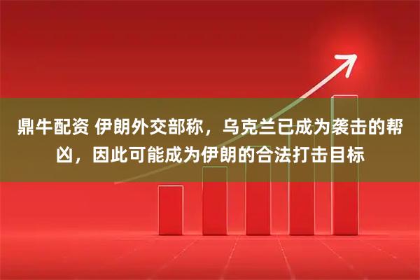 鼎牛配资 伊朗外交部称，乌克兰已成为袭击的帮凶，因此可能成为伊朗的合法打击目标