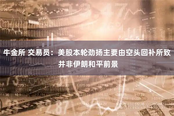牛金所 交易员：美股本轮劲扬主要由空头回补所致 并非伊朗和平前景