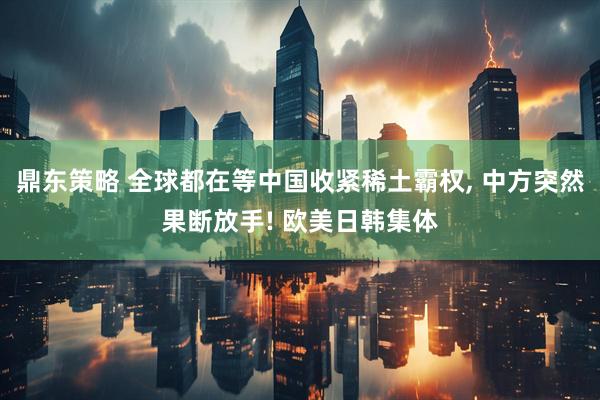 鼎东策略 全球都在等中国收紧稀土霸权, 中方突然果断放手! 欧美日韩集体