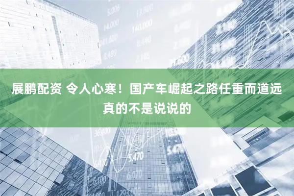 展鹏配资 令人心寒！国产车崛起之路任重而道远真的不是说说的